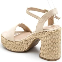 SHOES Sigrid dame plateau 3857 - Beige Online