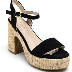 SHOES Sigrid dame plateau 3857 - Black Online