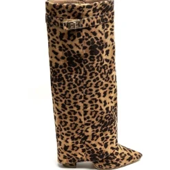 SHOES Sof Dame støvler 9501A - Leopard Discount