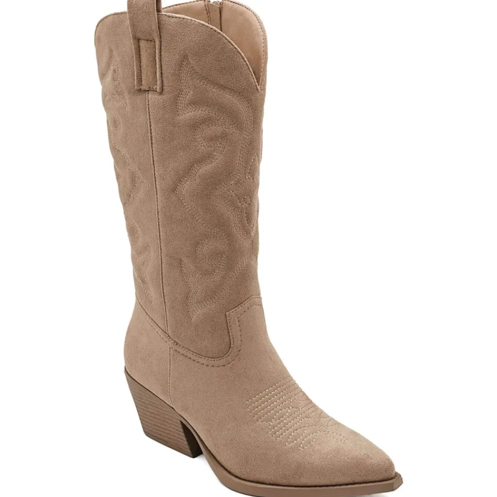 SHOES Talia dame cowboystøvler 5677-1 - Kaki Discount