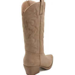 SHOES Talia dame cowboystøvler 5677-1 - Kaki Discount