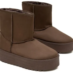 SHOES Tulle dame bamsestøvler 6432 - Brown Best