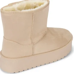 SHOES Tulle dame bamsestøvler 6432 - Beige Outlet