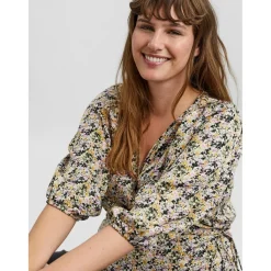 Vero Moda Curve dame bluse VMMINTI - Birch Hot