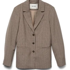 Vero Moda DAME BLAZER AWSIMMA - Beaver Fur Black and Root Beer Best