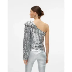 Vero Moda dame bluse VMEFI - Silver Colour Outlet