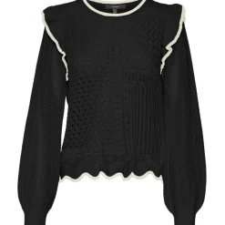 Vero Moda dame bluse VMMADELYN - Black W. BIRCH New