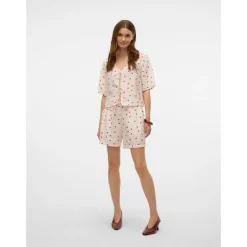 Vero Moda dame bluse VMODETTE - Snow White Strawberry w. dots Sale
