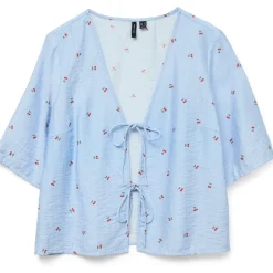 Vero Moda dame bluse VMODETTE - Snow White Cherry Best