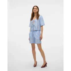 Vero Moda dame bluse VMODETTE - Snow White Cherry Best