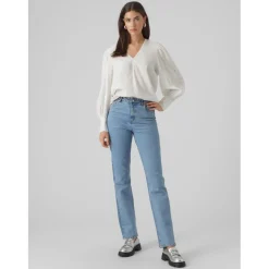 Vero Moda dame bluse VMSANI - Snow white Sale