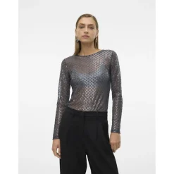 Vero Moda dame bluse VMSAFINA - Asphalt
