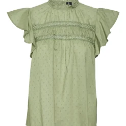 Vero Moda dame bluse VMTRINE - Hedge Green Discount