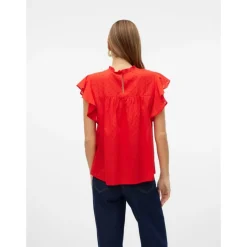 Vero Moda dame bluse VMTRINE - High risk red Sale