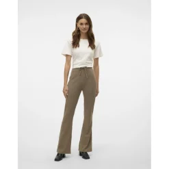 Vero Moda dame bukser VMBRITT - Laurel Oak MELANGE Discount
