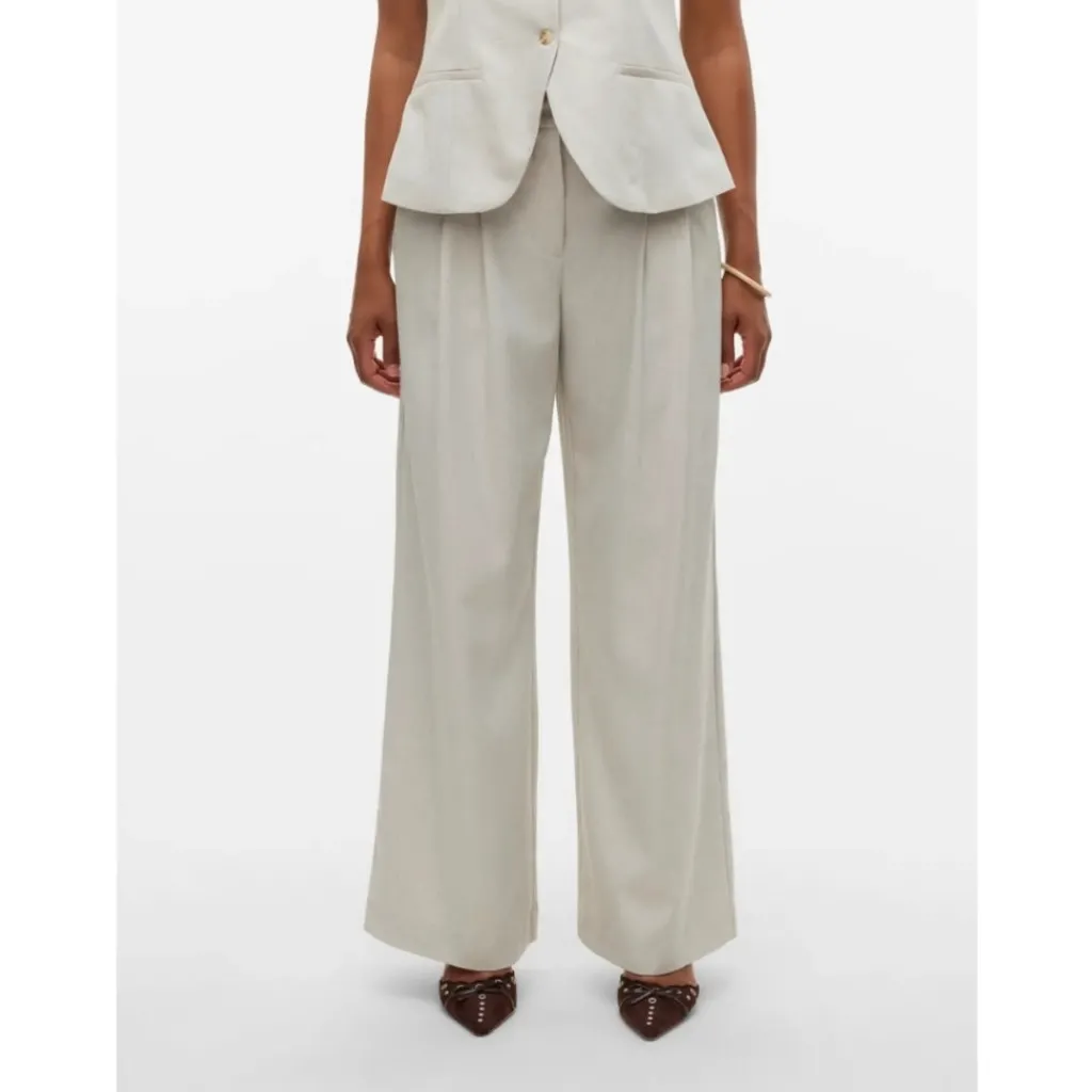 Vero Moda DAME BUKSER VMMIKELA - Birch Melange New