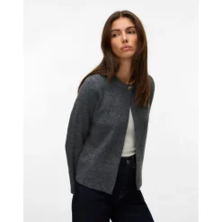 Vero Moda dame cardigan VMMARINA - Dark grey melange New