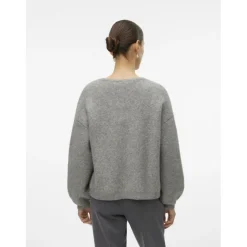 Vero Moda dame cardigan VMBOW - Medium grey melange Clearance