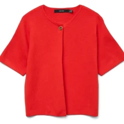 Vero Moda DAME CARDIGAN VMGOLD - Fiery Red Discount