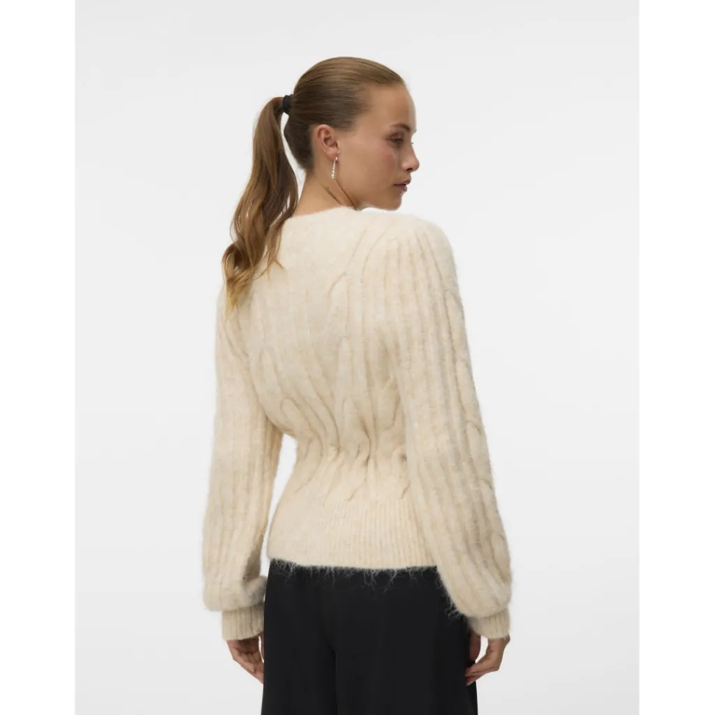 Vero Moda Dame Cardigan VMLisa - Oatmeal Melang Sale