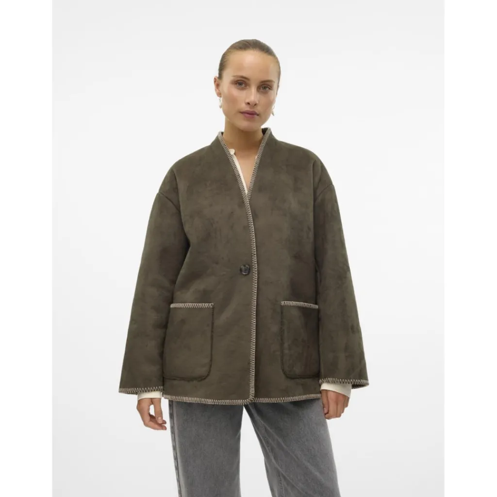 Vero Moda dame jakke VMLIVA - Peat OATMEAL DETAIL Outlet