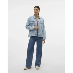 Vero Moda dame jakke VMTESSA - Light Blue Denim Detail RA339 Discount
