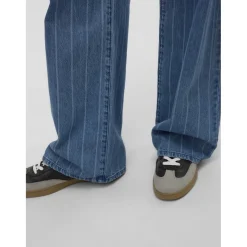 Vero Moda dame jeans VMKATHY - Medium Blue Denim Stripes WHITE Clearance