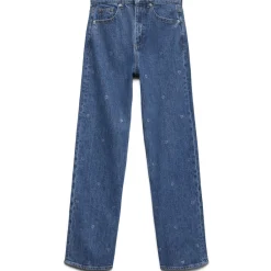 Vero Moda Dame Jeans VMTESSA WIDE RHINE HEARTS - Medium Blue Denim Detail:RA360 New