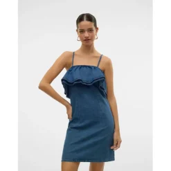 Vero Moda DAME KJOLE VMANNY - Medium blue denim Online