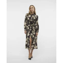 Vero Moda dame kjole VMCELINA - Black Graphic Hot
