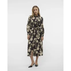 Vero Moda dame kjole VMCELINA - Black Graphic Hot