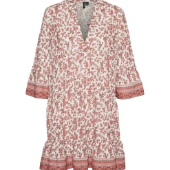 Vero Moda dame kjole VMMILAN - Georgia Peach Mira Hot