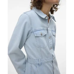Vero Moda dame kjole VMMOLLY - Light Blue Denim