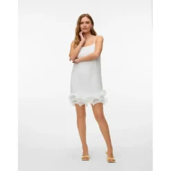 Vero Moda DAME KJOLE VMNOVA - Snow white Hot