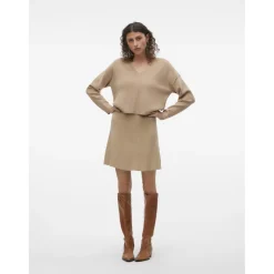 Vero Moda dame nederdel VMGOLD - Silver Mink W. MELANGE Online