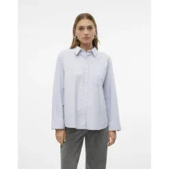 Vero Moda dame skjorte VMIDA - Light blue Outlet