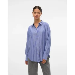 Vero Moda DAME SKJORTE VMNORA - Marlin Stripes Bright White Sale