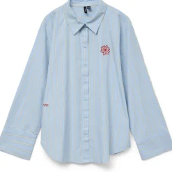 Vero Moda dame skjorte VMCHARLOTTE - Airy Blue Stripes Cloud dancer/twill Online