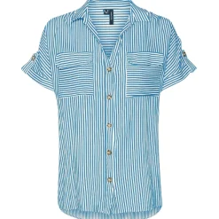 Vero Moda dame skjorte VMBUMPY - Azure Blue Snow White Sale