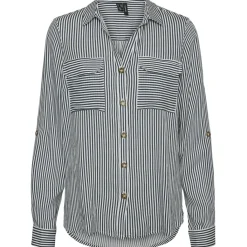 Vero Moda dame skjorte VMBUMPY - Snow White India ink Discount