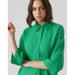 Vero Moda dame skjortekjole VmNatali - Bright Green Outlet
