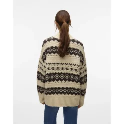 Vero Moda dame strik trøje VMAMPLE - Birch chocolate torte Clearance