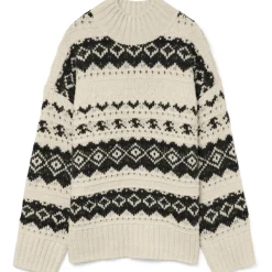 Vero Moda dame strik trøje VMAMPLE - Birch BLACK Discount