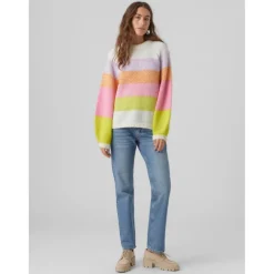 Vero Moda dame strik VMCRUZ - Birch W. SKYWAY/TANGERINE/SACHET/SULPHUR