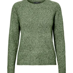 Vero Moda dame strik VMDOFFY - Rifle Green MELANGE Clearance