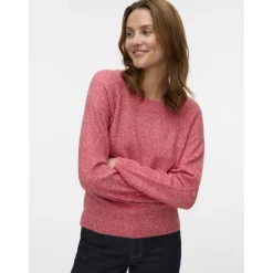 Vero Moda dame strik VMDOFFY - Ribbon Red Detail:W. White Melange Clearance