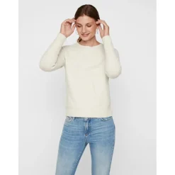 Vero Moda dame strik VMDOFFY - Birch Melange Hot
