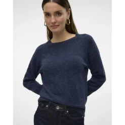 Vero Moda dame strik VMDOFFY - Navy blazer w. black melange Clearance