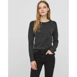Vero Moda dame strik VMDOFFY - Black Melange Discount