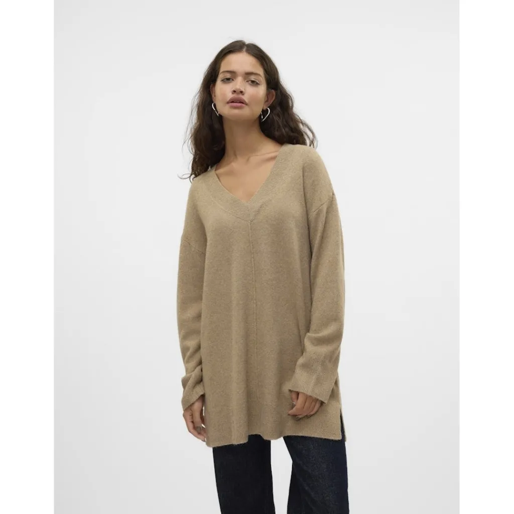 Vero Moda dame strik VMESTI - Silver Mink Melange New